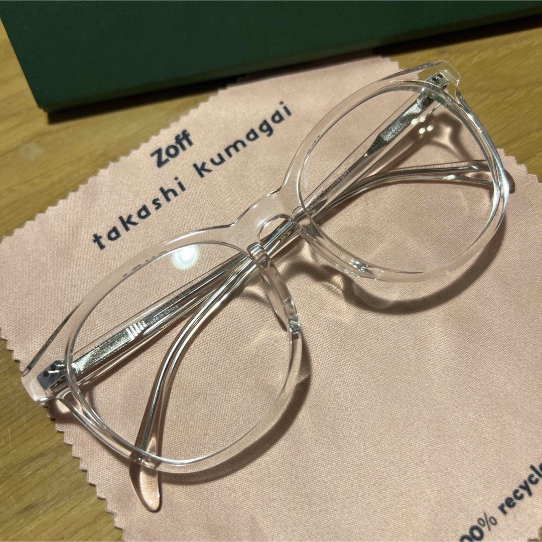 Zoff(ゾフ)の定価8,800円　Zoff takashi kumagai クリアメガネ メンズのファッション小物(サングラス/メガネ)の商品写真