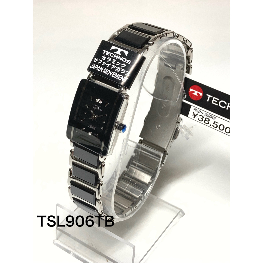 TECHNOS(テクノス)のテクノス レディース TSL906TB セラミック レクタンギュラー レディースのファッション小物(腕時計)の商品写真