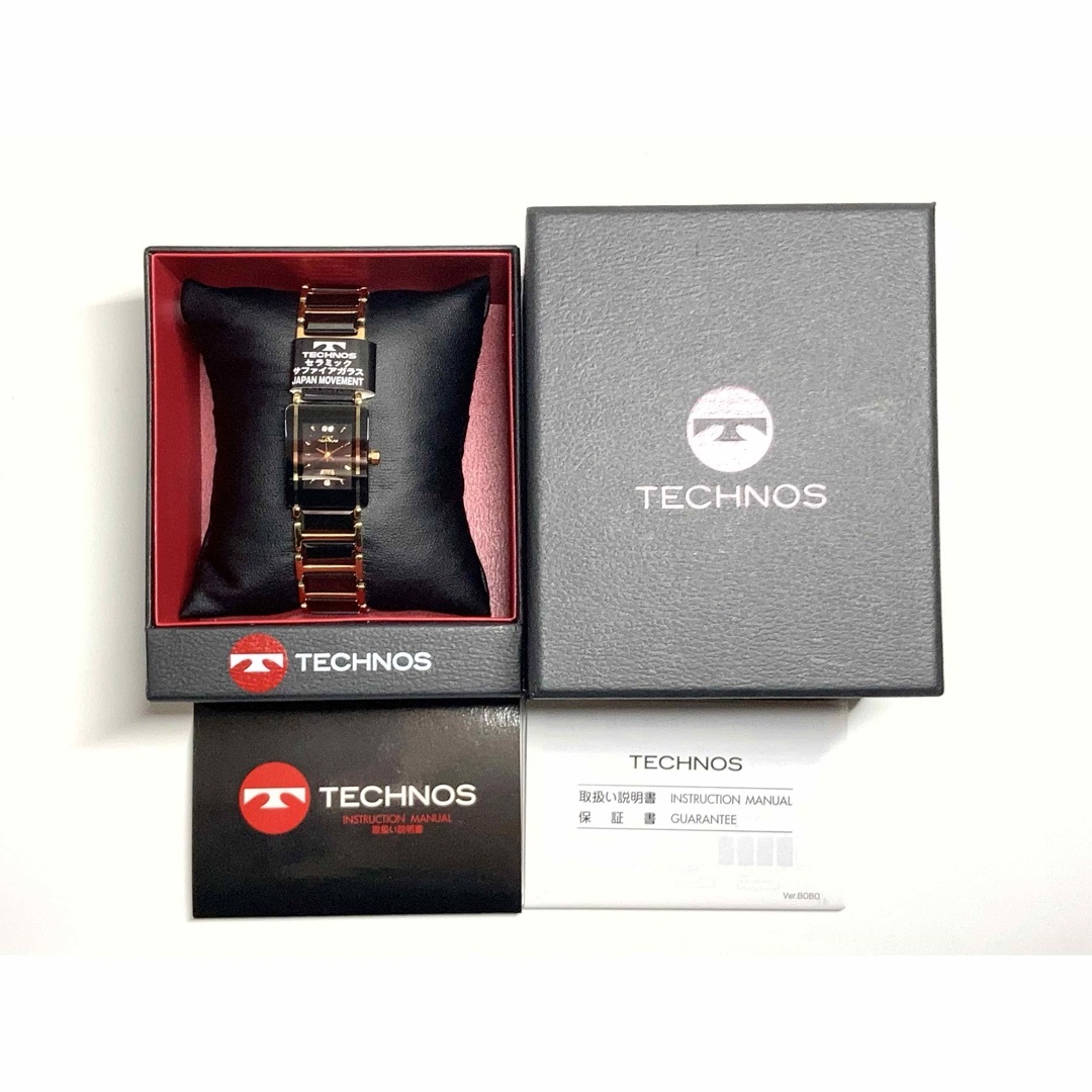 TECHNOS(テクノス)のテクノスレディース  TSL906GB セラミック レクタンギュラー レディースのファッション小物(腕時計)の商品写真