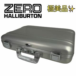 ゼロハリバートン(ZERO HALLIBURTON)の極美品 ゼロハリバートン アタッシュケース クリアハンドル シルバー アルミ(ビジネスバッグ)