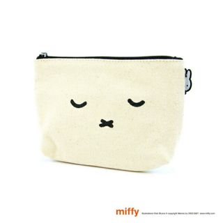 ミッフィー(miffy)のミッフィー miffy 帆布ポーチ（M) フェイスオヤスミ(ショルダーバッグ)