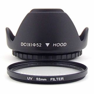 花形レンズフード 52mm ねじ込み式＆フィルターセット(フィルター)