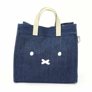 ミッフィー(miffy)のミッフィー miffy フェイス 2Way トートバッグ ショルダー デニムブルー Mサイズ(トートバッグ)