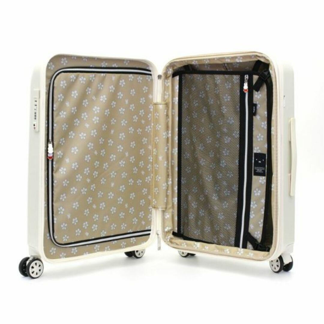 miffy(ミッフィー)のミッフィーmiffy 拡張式スーツケース（Mサイズ） フェイスホワイト キャリーケース キャリーケース 【55〜60L】 レディースのバッグ(スーツケース/キャリーバッグ)の商品写真