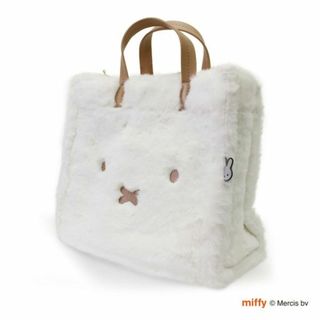 ミッフィー(miffy)のミッフィー ファーフェイス 2Wayトートバッグ（M） ホワイト/ミルクティー 約7L 手提げ(トートバッグ)