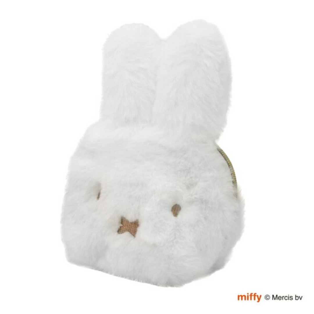 miffy(ミッフィー)のミッフィー ファーフェイスダイカットポーチ ホワイト/ミルクティー 小物入れ レディースのバッグ(ボディバッグ/ウエストポーチ)の商品写真