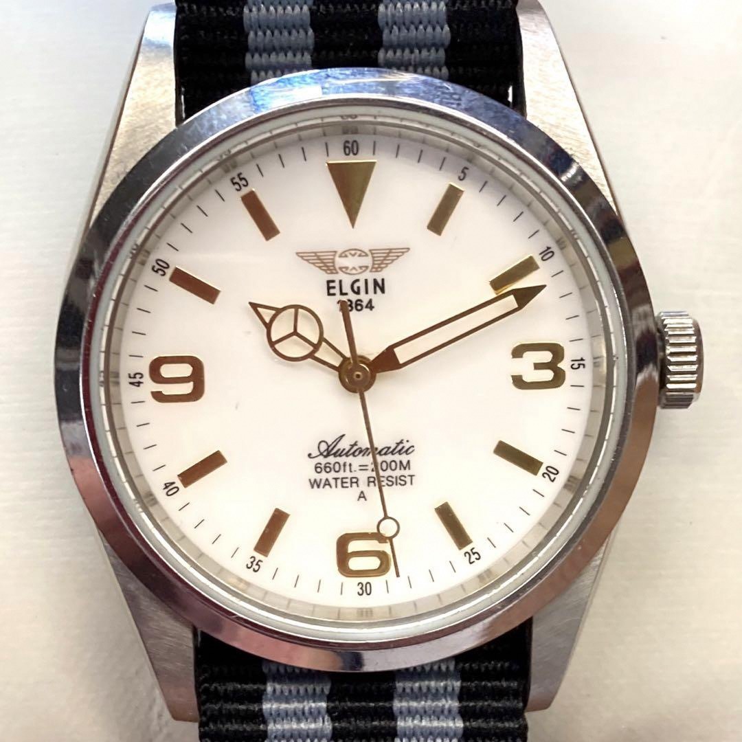 ELGIN - ELGIN エルジン 1864 ミリタリー ATメンズ腕時計 稼働品