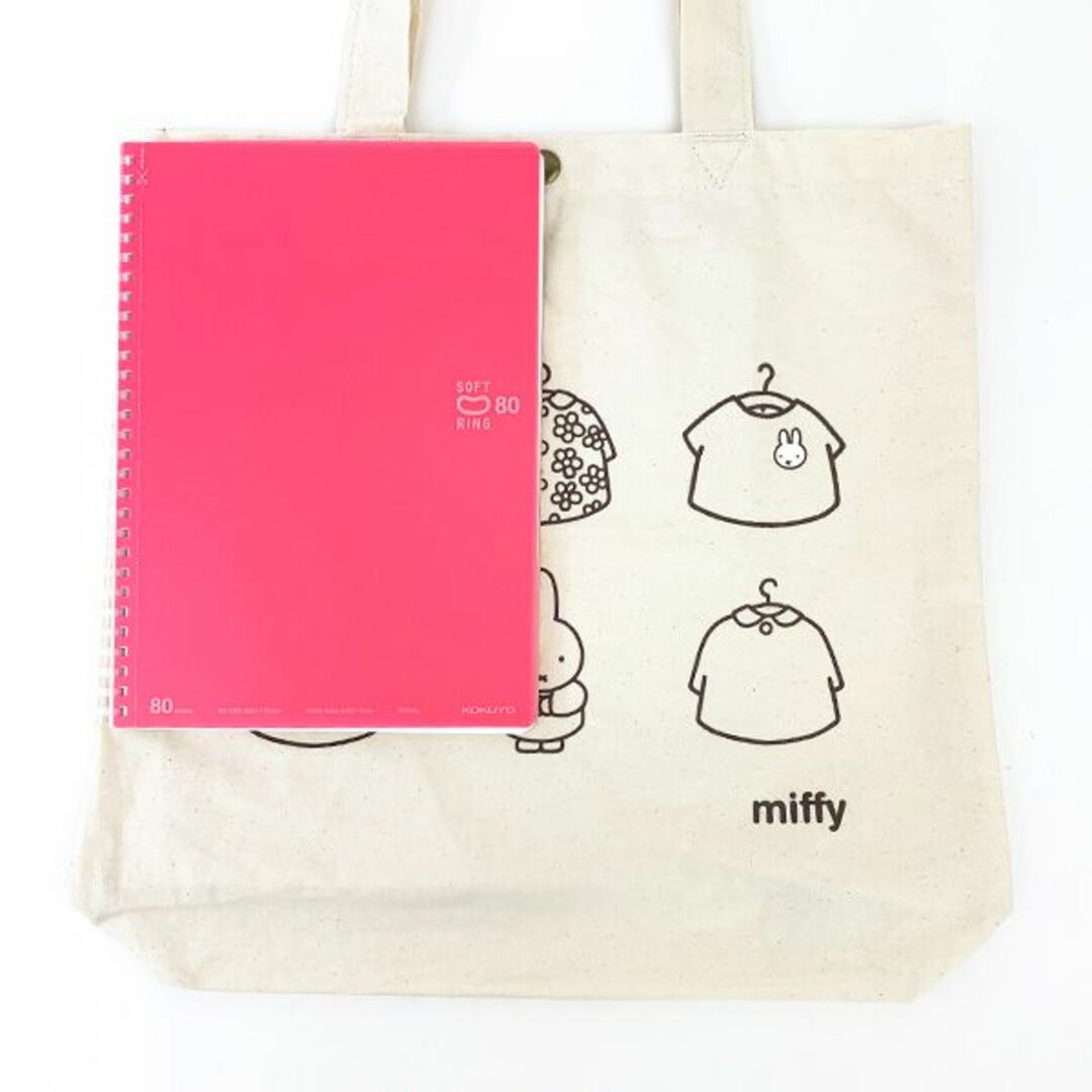 miffy(ミッフィー)のミッフィー miffy 薄手帆布トートバッグ お洋服 ナチュラル 手提げ レディースのバッグ(トートバッグ)の商品写真
