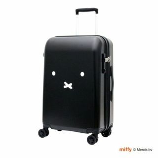 ミッフィーmiffy スーツケース（Lサイズ） フェイスブラック キャリーケース 【81L】(スーツケース/キャリーバッグ)