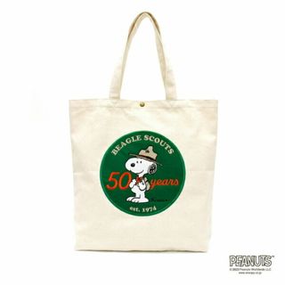 スヌーピー(SNOOPY)のスヌーピー 50thトートバッグ (ナチュラル) ビーグルスカウト SNOOPY(ショルダーバッグ)