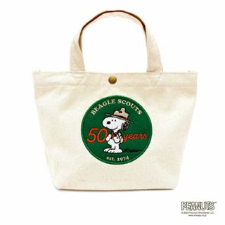 スヌーピー(SNOOPY)のスヌーピー 50thミニトートバッグ (ナチュラル) ビーグルスカウト SNOOPY(ショルダーバッグ)