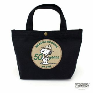 スヌーピー(SNOOPY)のスヌーピー 50thミニトートバッグ (ブラック) ビーグルスカウト SNOOPY(ショルダーバッグ)