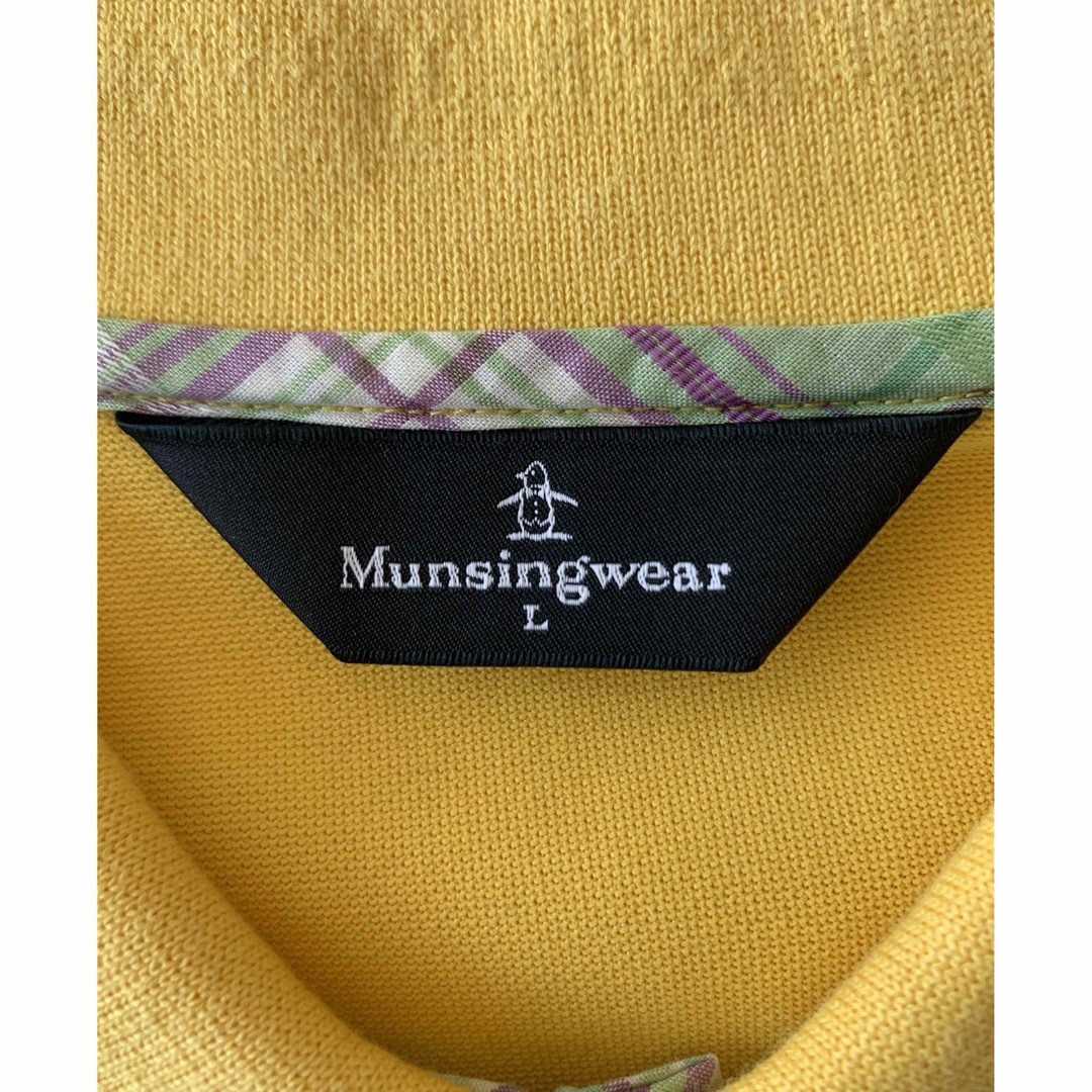 Munsingwear(マンシングウェア)の美品 Munsingwear マンシングウェア ポロシャツ ビッグロゴ L スポーツ/アウトドアのゴルフ(ウエア)の商品写真