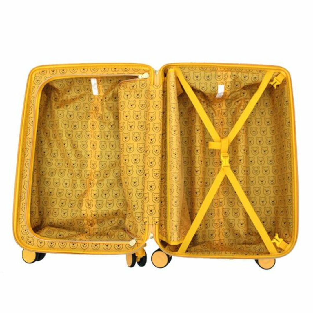 Disney(ディズニー)のディズニー くまのプーさん スーツケース　S 機内持ち込み イエロー 30L レディースのバッグ(スーツケース/キャリーバッグ)の商品写真