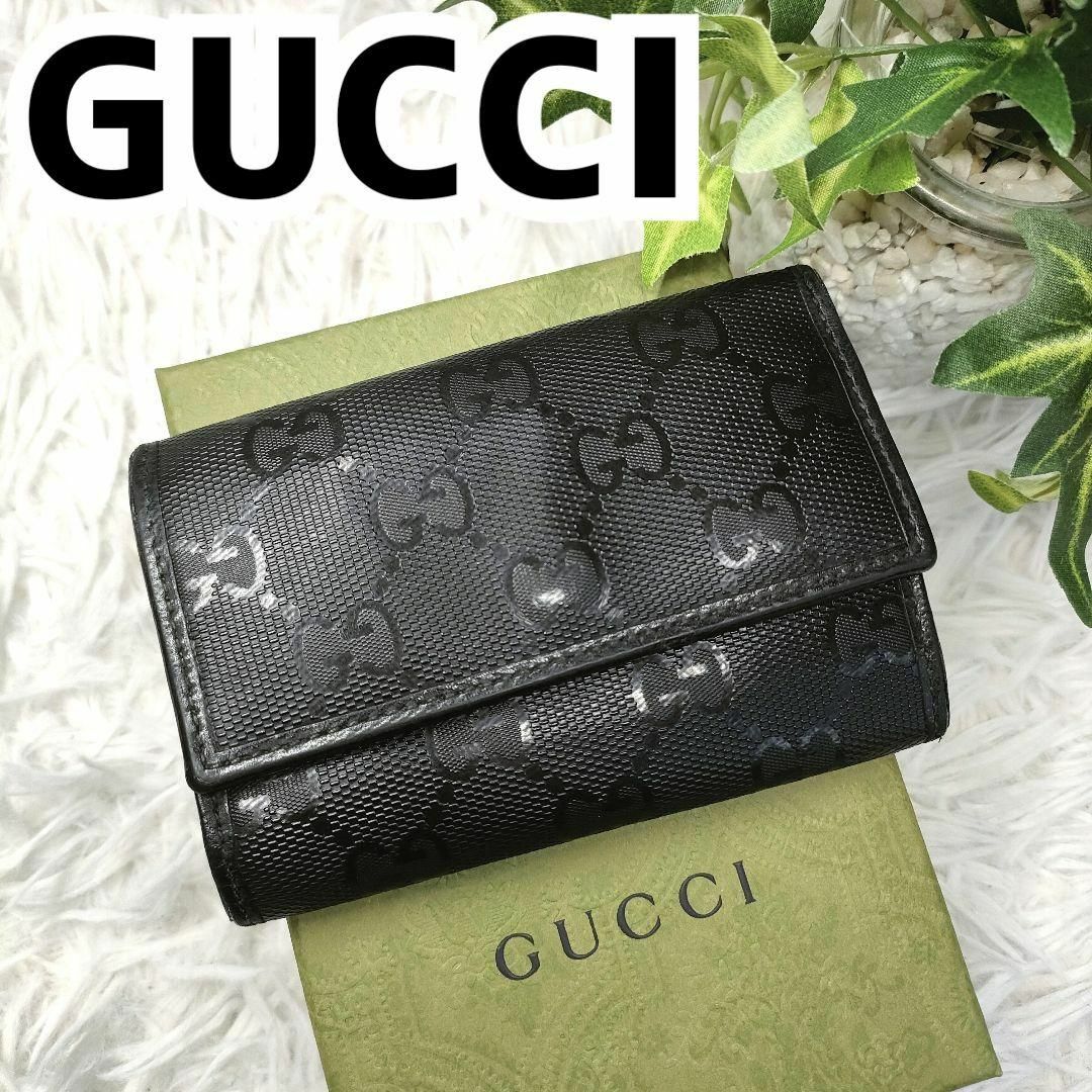 グッチ キーケース インプリメ インターロッキング GG 黒 GUCCI 6連鍵 | フリマアプリ ラクマ