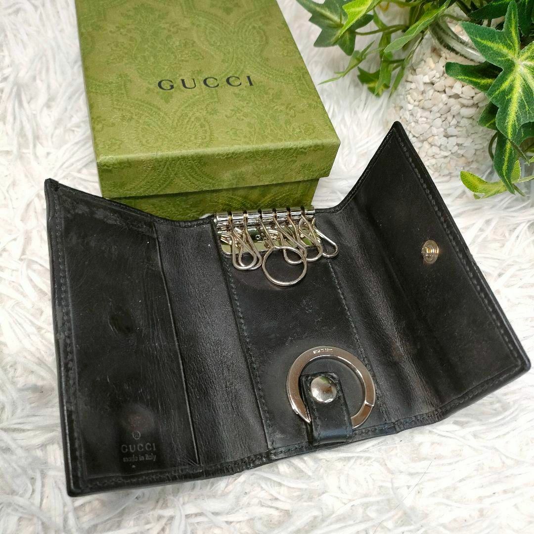 Gucci(グッチ)のグッチ キーケース インプリメ インターロッキング GG 黒 GUCCI 6連鍵 メンズのファッション小物(キーケース)の商品写真