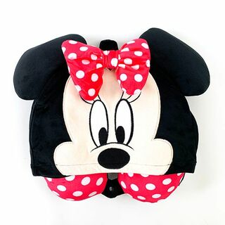 ディズニー(Disney)のディズニー ミニー ディズニー フード付き低反発枕 ミニーマウス ブラック ネックピロー(旅行用品)