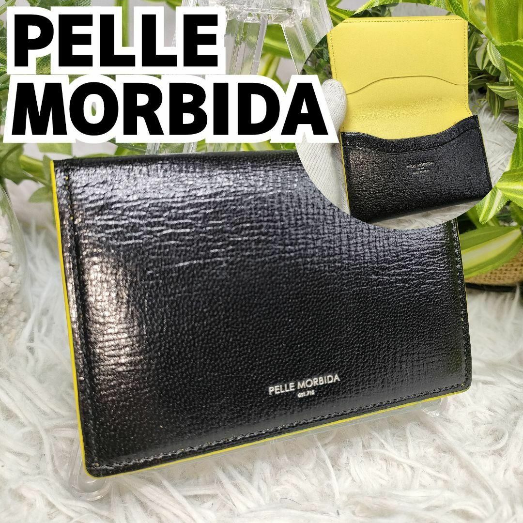 PELLE MORBIDA(ペッレ モルビダ)のペッレモルビダ カードケース ブラック PELLE MORBIDA 名刺入れ 黒 メンズのファッション小物(名刺入れ/定期入れ)の商品写真