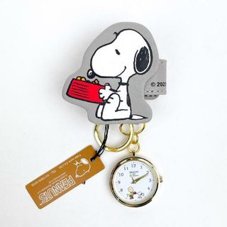 スヌーピー(SNOOPY)のスヌーピー 巻付きキーチェーン ウォッチ グレー 時計 SNOOPY(腕時計)