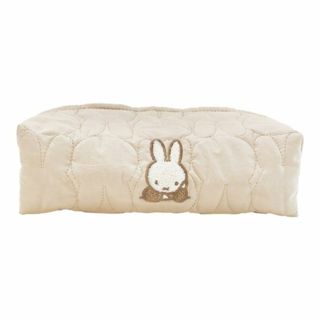 ミッフィー(miffy)のミッフィー miffy キルティングティッシュカバー ベージュ インテリア(ティッシュボックス)