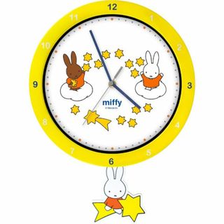 miffy - ミッフィー ミッフィー 足振りクロック ながれぼし イエロー