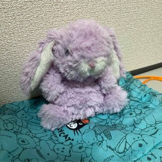 新品タグ付き　ジェリーキャット  うさぎ　ヤミー　バニー　紫 手のひらサイズ(ぬいぐるみ)