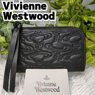 ヴィヴィアンウエストウッド(Vivienne Westwood)のヴィヴィアンウエストウッド 長財布 オーブ 総柄 レザー ブラック 黒 ラウンド(財布)