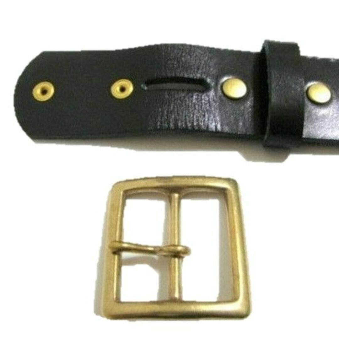 真鍮製バックル　栃木レザーエンドオンリースタッズベルト　黒（クリスタルスポッツ） メンズのファッション小物(ベルト)の商品写真