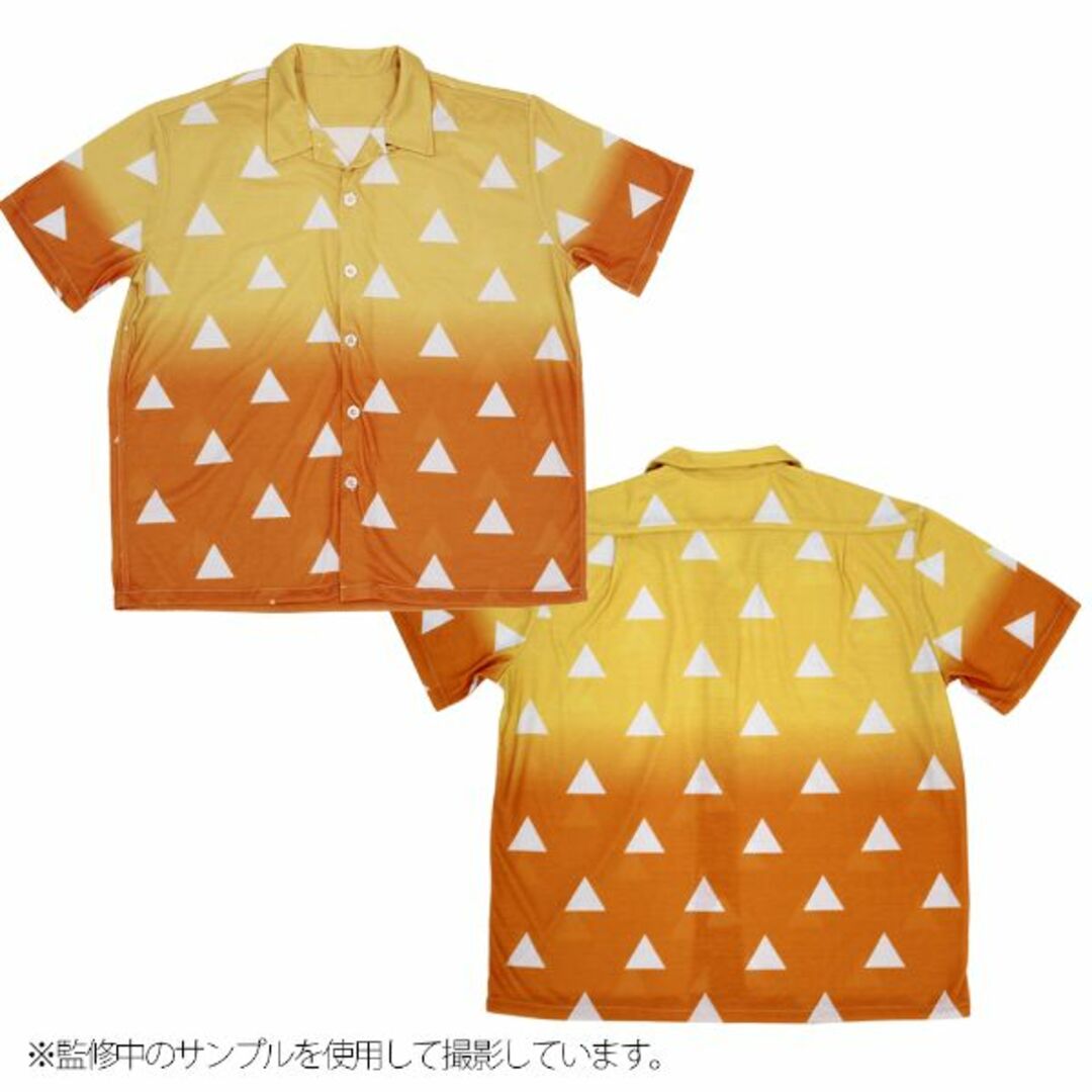 鬼滅の刃 我妻善逸 ドライアロハシャツ シャツ イエロー Lサイズ(PWD) レディースのトップス(Tシャツ(半袖/袖なし))の商品写真