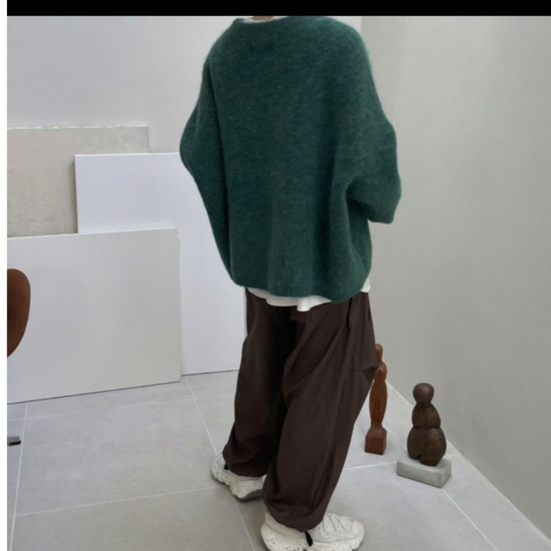 ARGUE(アギュー)のargue ALPACA WOOL DELUXE KNIT/GREEN メンズのトップス(ニット/セーター)の商品写真