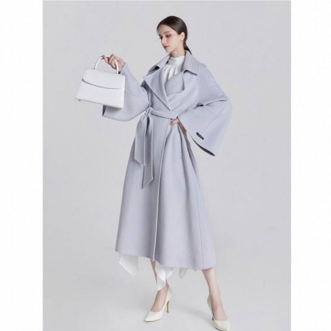 SNIDEL(スナイデル)のgrace u Serena Handmade Coat Light Blue レディースのジャケット/アウター(ロングコート)の商品写真