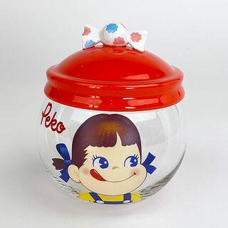 PEKO ペコちゃん Peko キャンディポット お菓子入れ キッチン 食器 ガラスポット ポット 飴 キャンディ ホワイト グッズ(容器)