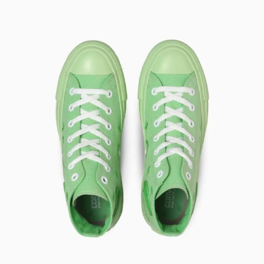 CONVERSE(コンバース)のコンバース オールスター 22.5 CONVERSE ALLSTAR 厚底 緑 レディースの靴/シューズ(スニーカー)の商品写真