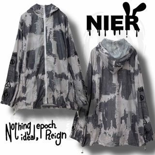 ニーアクロージング(NieR Clothing)のNieR clothing 裾ドローコード超軽量ウィンドブレーカー【袖ロゴ】(パーカー)