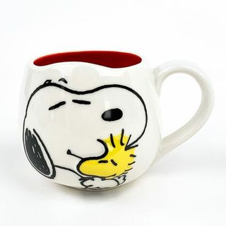 スヌーピー(SNOOPY)のPEANUTS スヌーピー snoopy face mug スヌーピー&ウッドストック マグ マグカップ 食器 キッチン レッド(グラス/カップ)