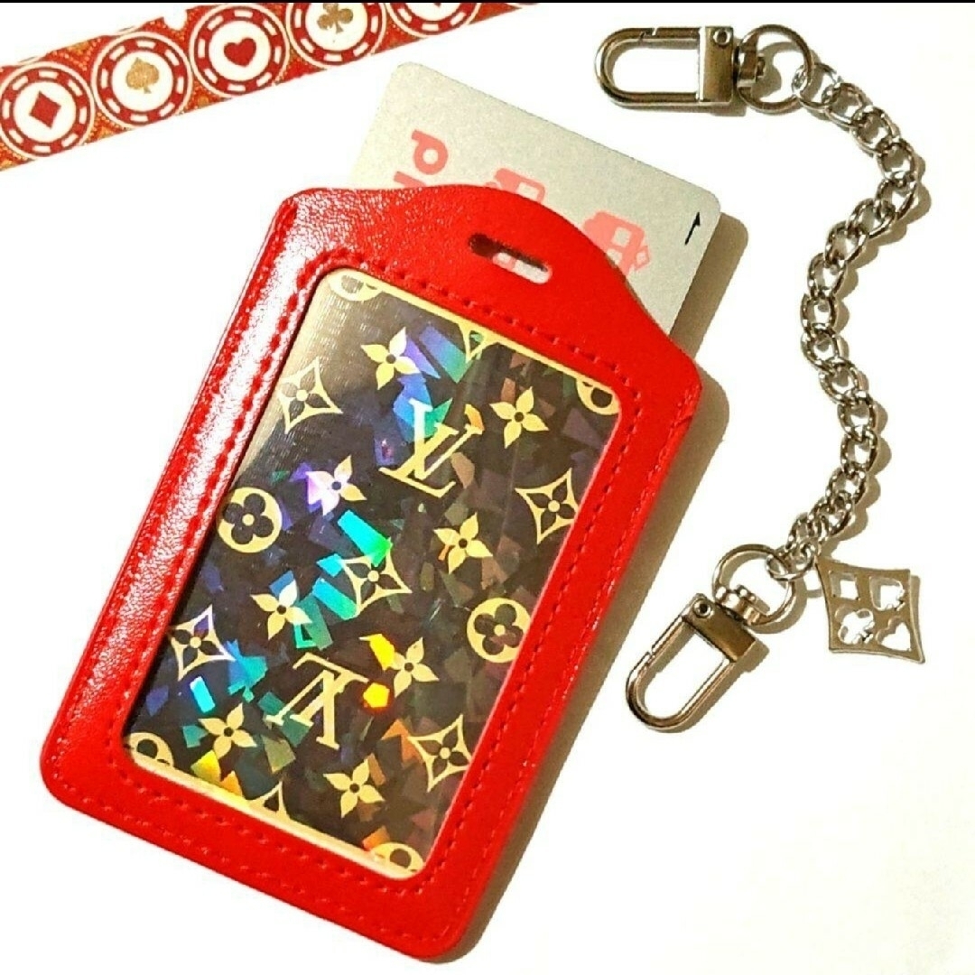 LOUIS VUITTON(ルイヴィトン)の希少♣LOUIS VUITTON♠モノグラムトランプ２枚　新品パスケース　39 レディースのファッション小物(パスケース/IDカードホルダー)の商品写真