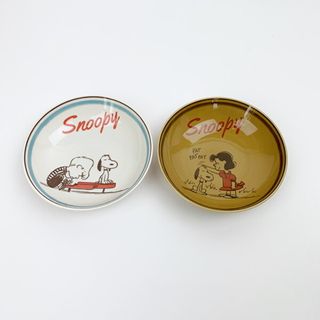 スヌーピー(SNOOPY)のスヌーピー ペア17cmボウルセット レトロ お皿 食器 日本製(食器)