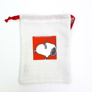 スヌーピー(SNOOPY)のスヌーピー 巾着袋　レッド 小物入れ(ランチボックス巾着)