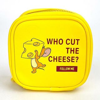 トムとジェリー ジェリー Cheeseスクエアポーチ （レッド）(ボディバッグ/ウエストポーチ)