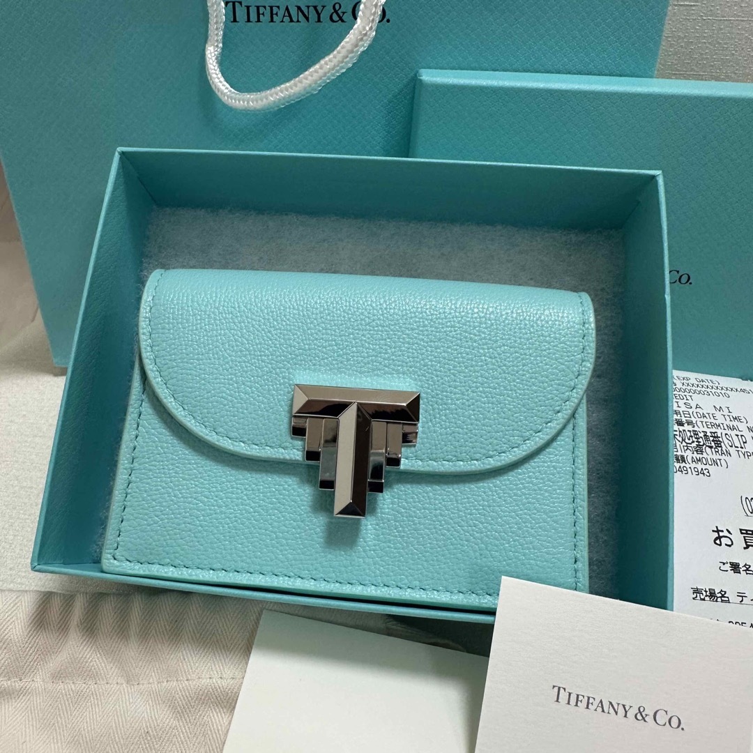 Tiffany & Co.(ティファニー)のデコ フラップ カード ホルダー ティファニー ブルー レザー レディースのファッション小物(名刺入れ/定期入れ)の商品写真