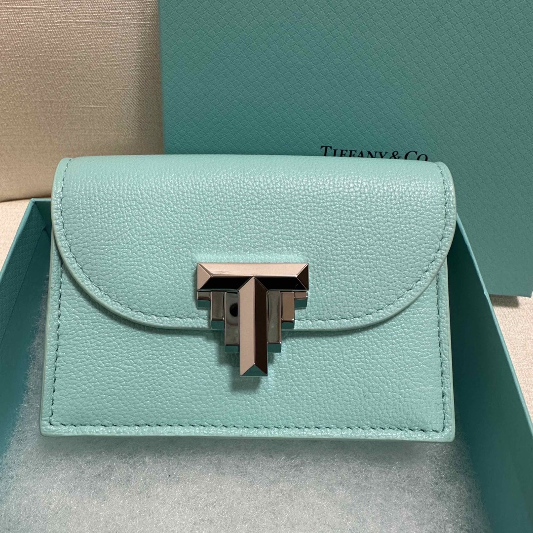 Tiffany & Co.(ティファニー)のデコ フラップ カード ホルダー ティファニー ブルー レザー レディースのファッション小物(名刺入れ/定期入れ)の商品写真
