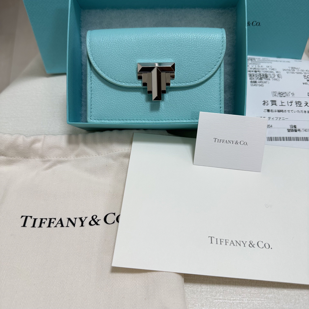 Tiffany & Co.(ティファニー)のデコ フラップ カード ホルダー ティファニー ブルー レザー レディースのファッション小物(名刺入れ/定期入れ)の商品写真