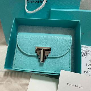 ティファニー(Tiffany & Co.)のデコ フラップ カード ホルダー ティファニー ブルー レザー(名刺入れ/定期入れ)