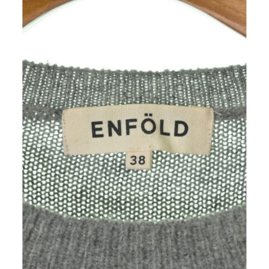 ENFOLD(エンフォルド)のENFOLD エンフォルド ニット・セーター 38(M位) グレー 【古着】【中古】 レディースのトップス(ニット/セーター)の商品写真