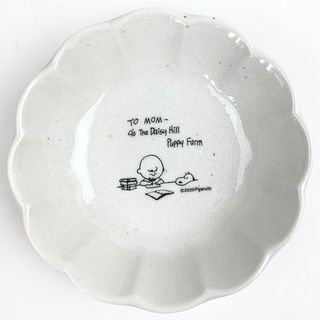 スヌーピー(SNOOPY)のPEANUTS スヌーピー 輪花型 皿  食器 お皿 取り皿 ホワイト グッズ 日本製(食器)