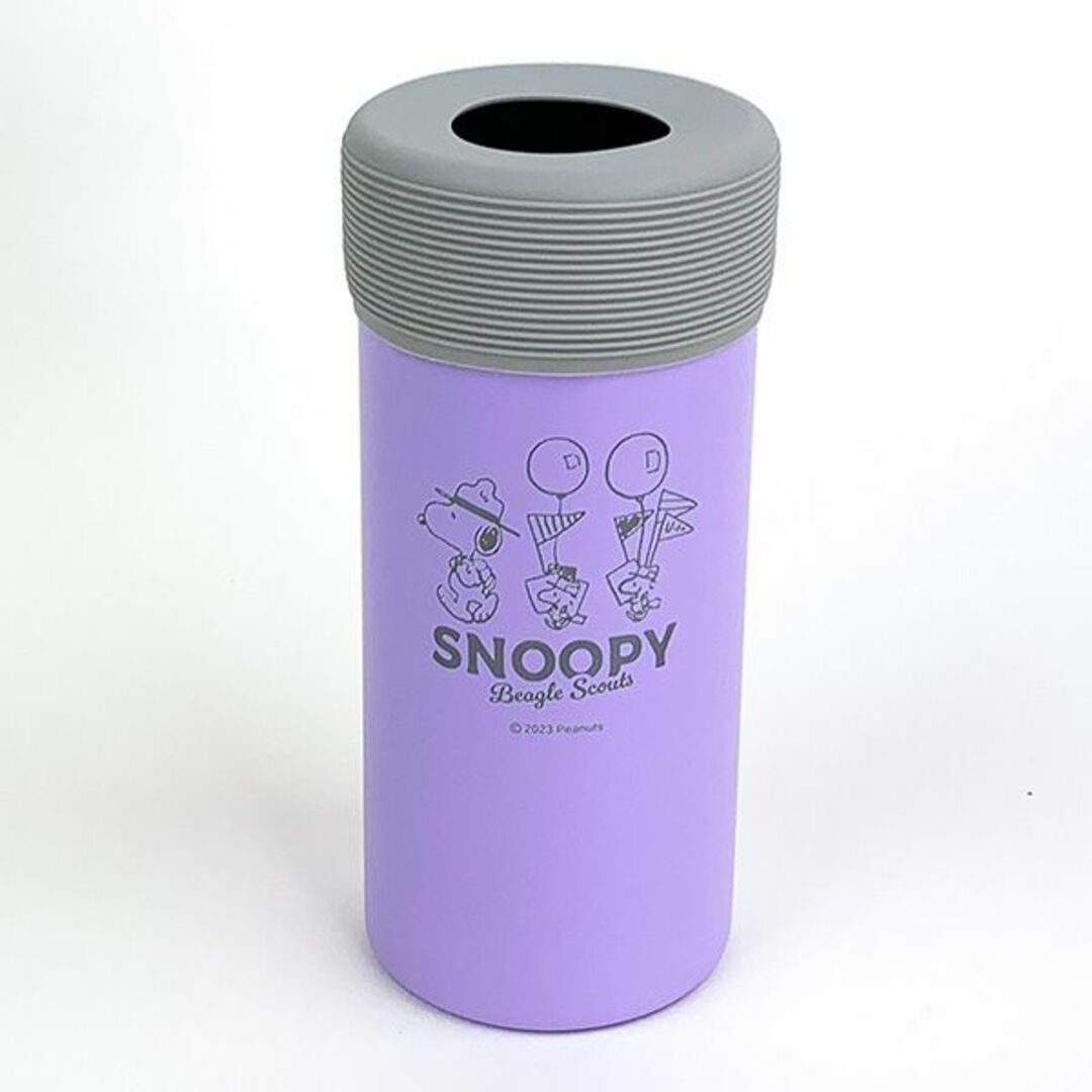SNOOPY(スヌーピー)のスヌーピー ステンレスペットボトルホルダー （ビーグル・スカウト） パープル SNOOPY キッズ/ベビー/マタニティの授乳/お食事用品(水筒)の商品写真