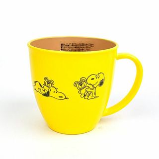 スヌーピー(SNOOPY)のスヌーピー SNOOPY&Teddy Bear マグカップ L イエロー ランチ キッズ 360ml(マグカップ)