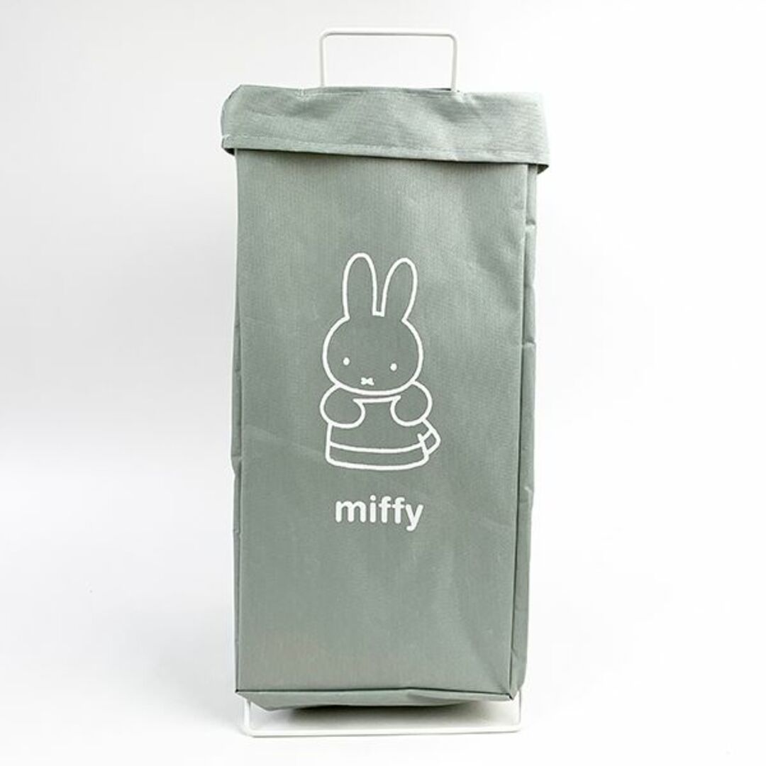 miffy(ミッフィー)のMIFFY ミッフィー Dick Bruna 折り畳めるランドリーバスケット縦型 ランドリー 洗濯かご ディックブルーナ 防水加工 グレー インテリア/住まい/日用品の日用品/生活雑貨/旅行(日用品/生活雑貨)の商品写真