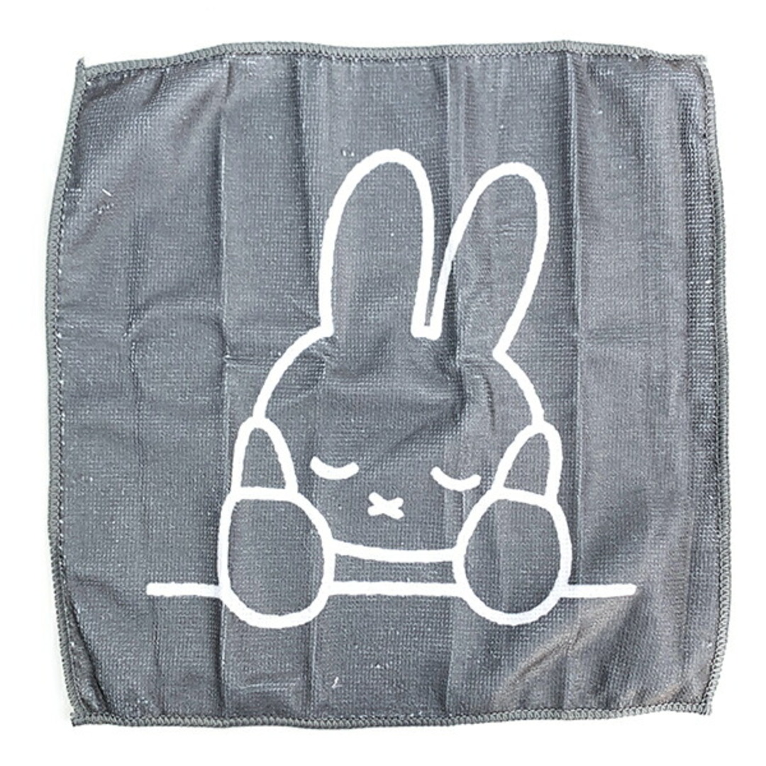 miffy(ミッフィー)のミッフィー miffy Dick Bruna ほおづえミッフィー マイクロファイバーふきん キッチン 掃除 タオル グレー 30×30cm インテリア/住まい/日用品のキッチン/食器(収納/キッチン雑貨)の商品写真