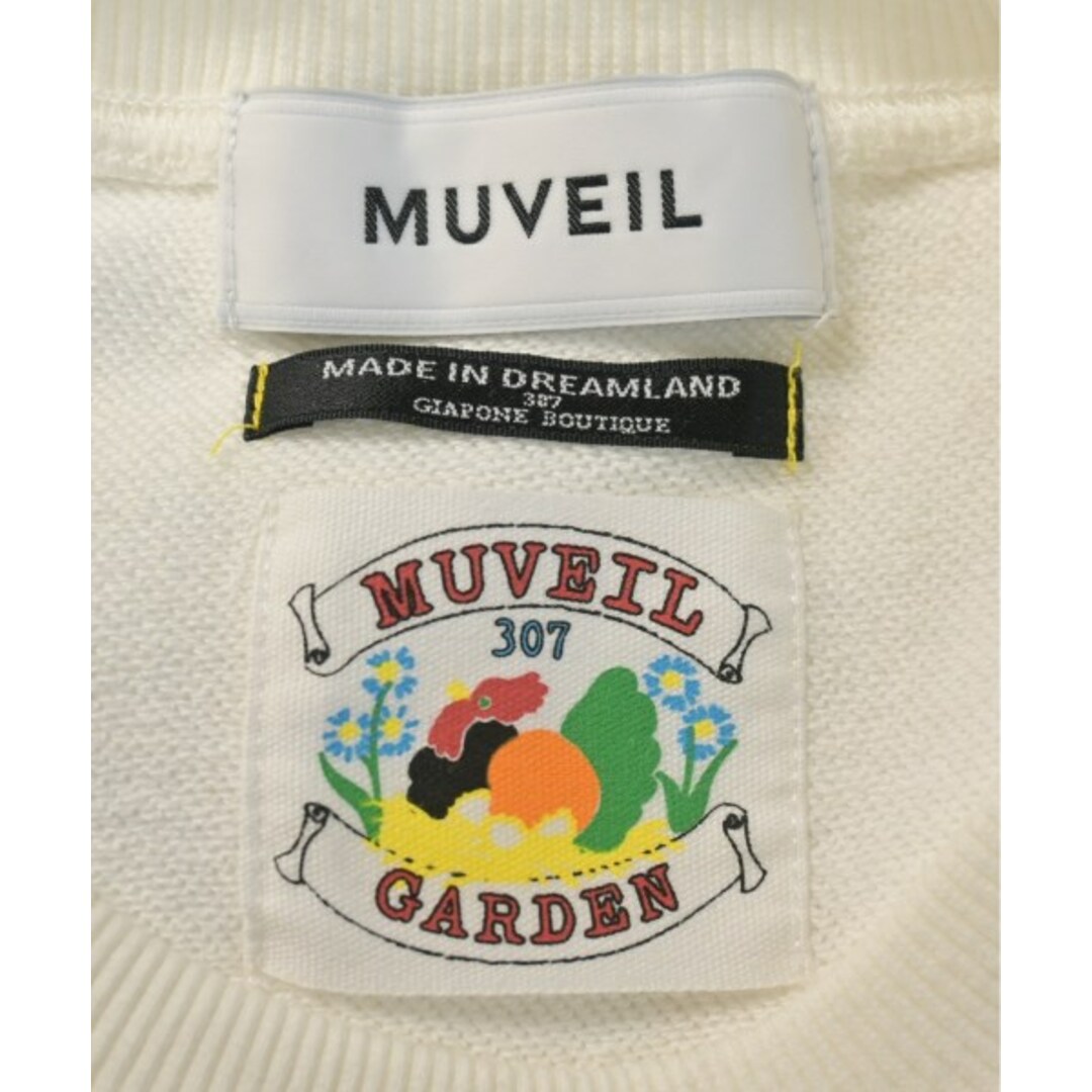 MUVEIL(ミュベール)のMUVEIL ミュベール スウェット 38(M位) 白 【古着】【中古】 レディースのトップス(トレーナー/スウェット)の商品写真